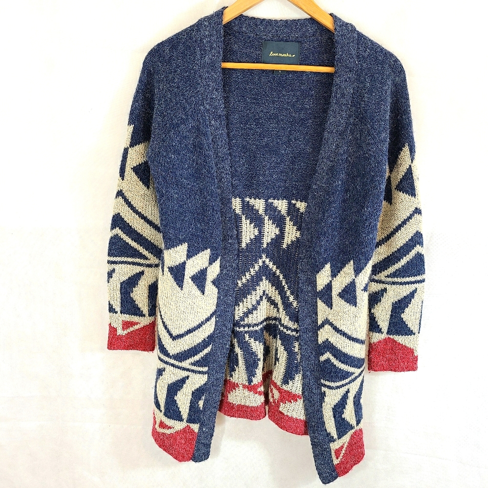 Lovemarks Aztec Open Face Cardigan
